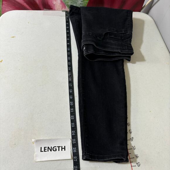 d. Jeans Womens Jeans Size 14W  Black Skinny Pull-On Grunge 90s Rocker Andro - Picture 8 of 12